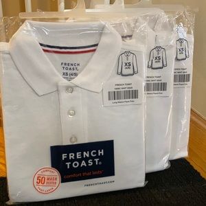 French Toast White Short Sleeve Polo XS (4/5)